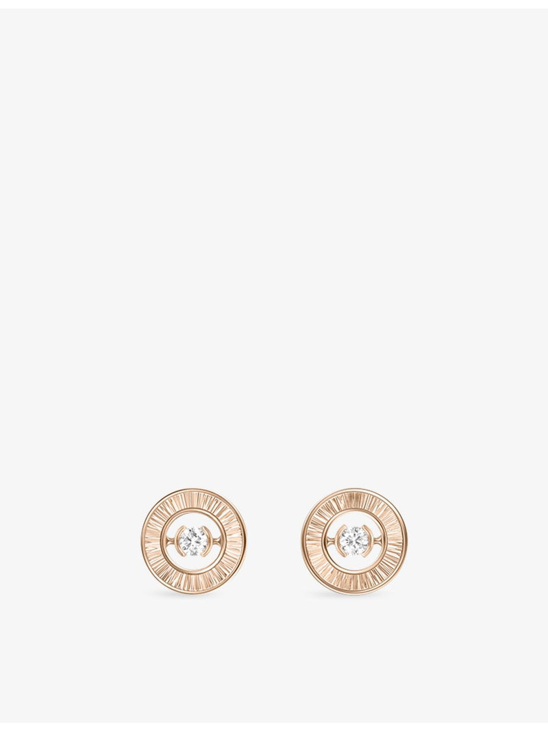 Piaget rose gold diamond stud earrings 0.09ct, UK version