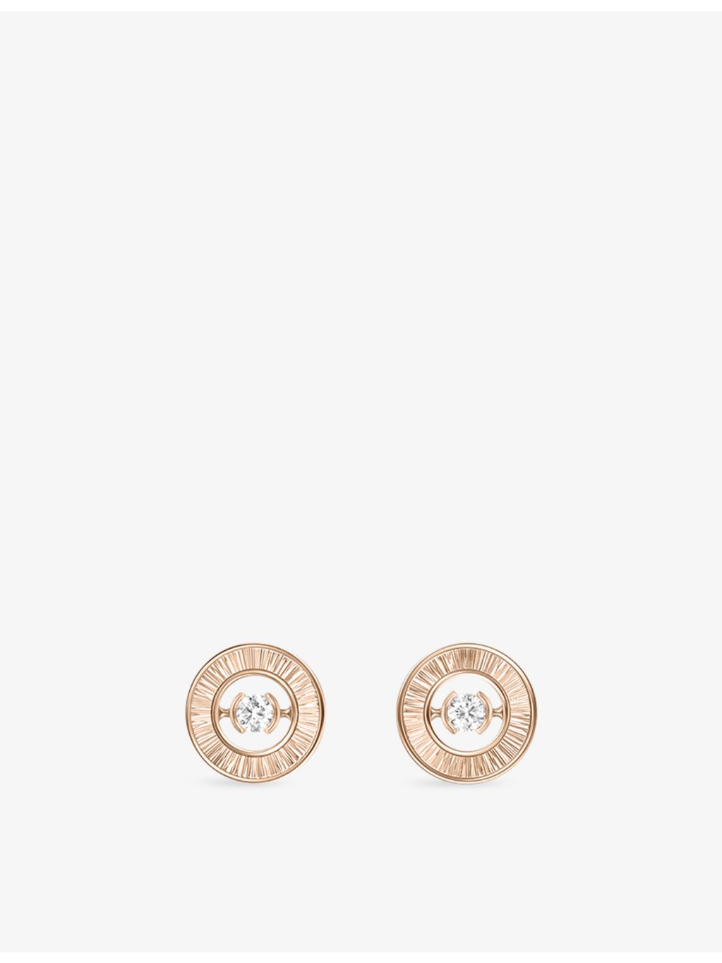 Piaget rose gold diamond stud earrings 0.09ct, UK version