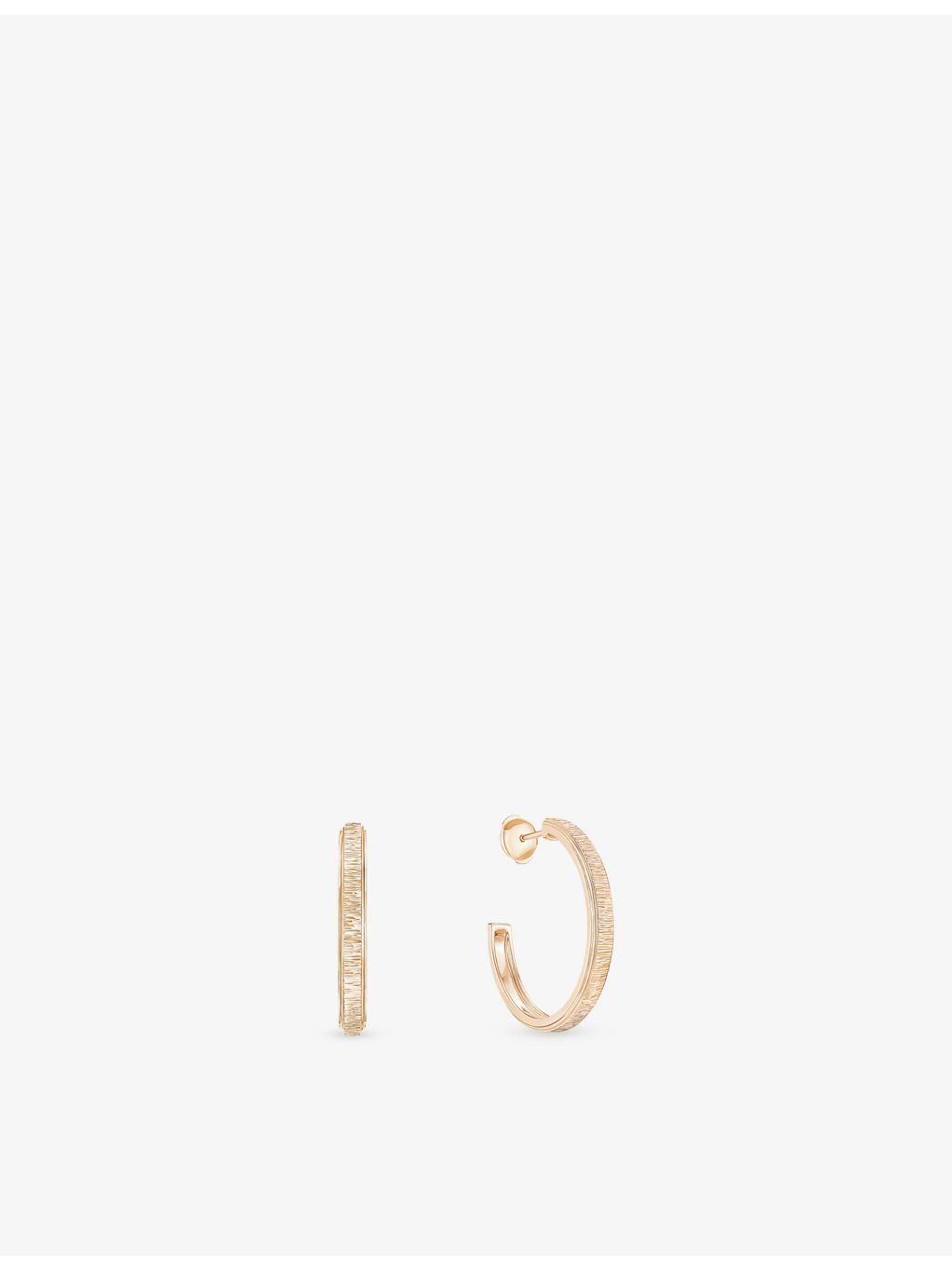 Piaget 18ct rose-gold hoop earrings - British product