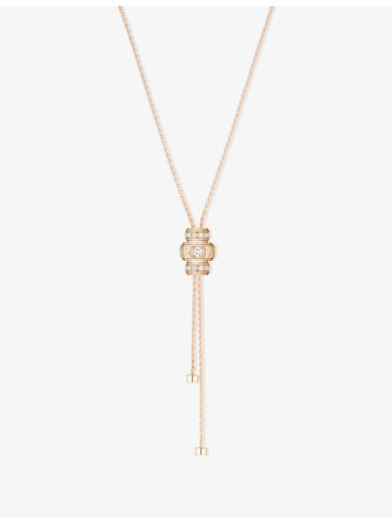 Piaget 18ct rose gold 0.43ct diamond pendant necklace (British brand)