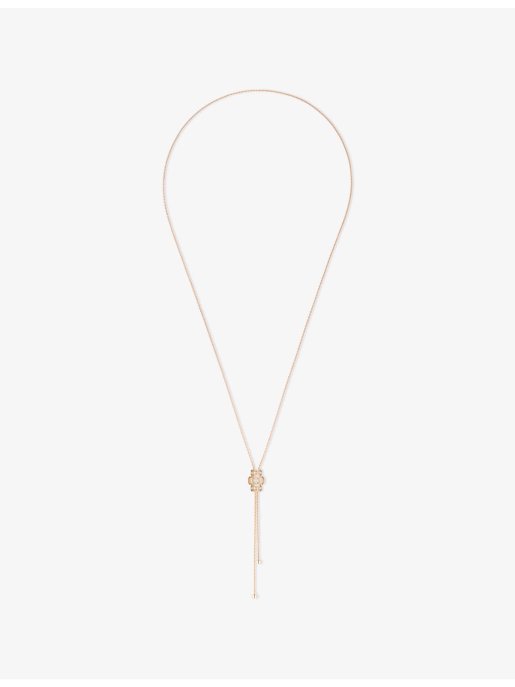 Piaget 18ct rose gold 0.43ct diamond pendant necklace (British brand)