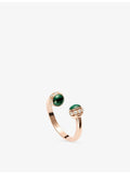 Piaget Possession 18ct rose gold ring with malachite and diamonds (British brand)