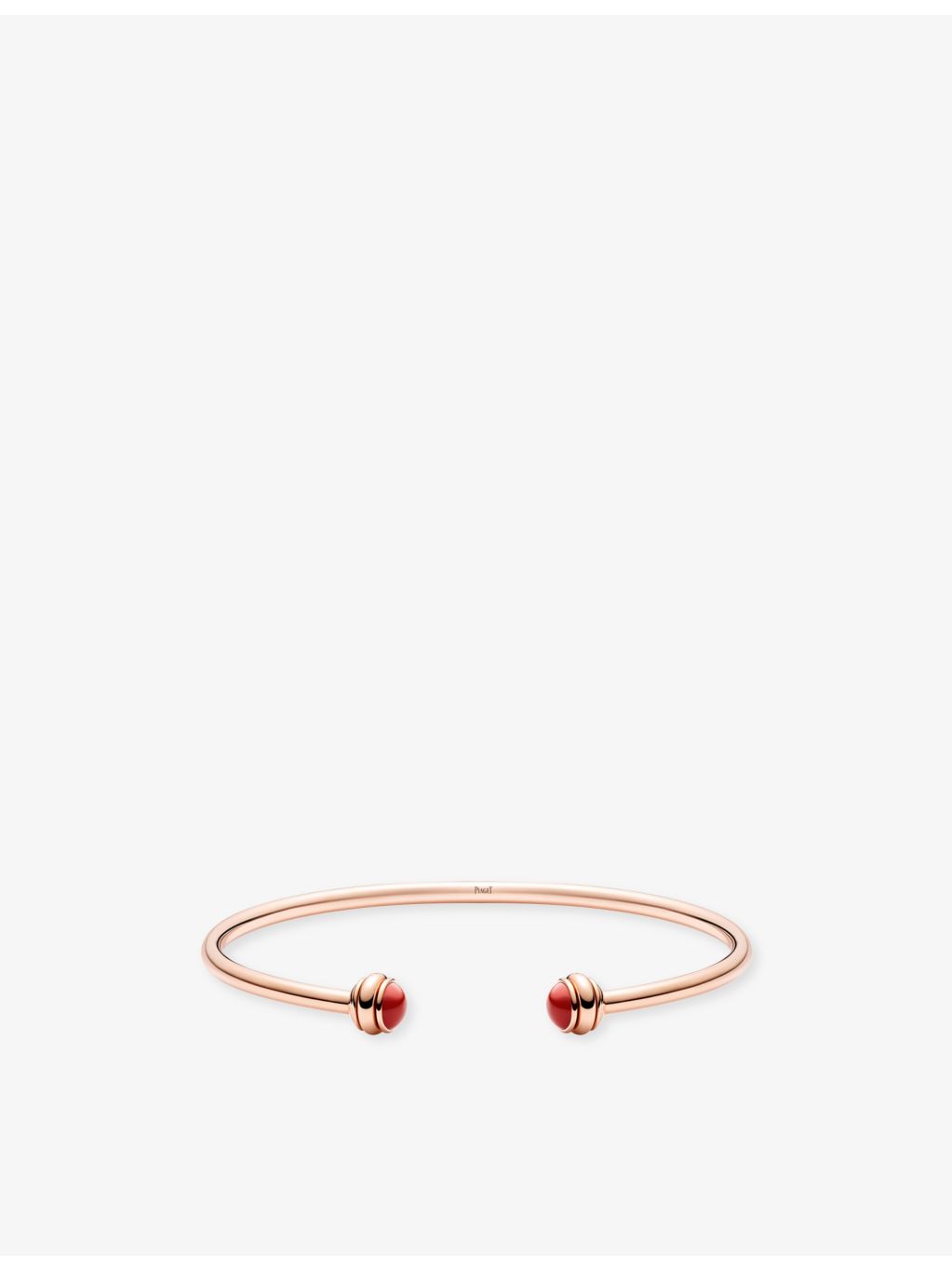 Piaget Possession 18ct rose gold bangle with carnelian cabochons - British product