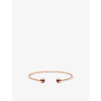 selfridges Piaget Possession 18ct Rose-Gold And Carnelian Cabochon Bangle- Buy online at McGrocer