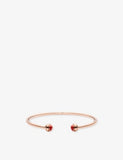 Possession 18ct Rose-Gold And Carnelian Cabochon Bangle - 14cm