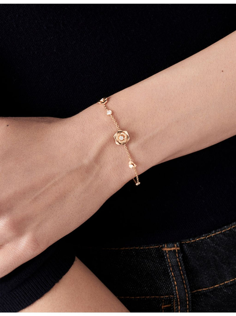 Piaget 18ct rose-gold diamond bracelet 0.26ct (British brand)