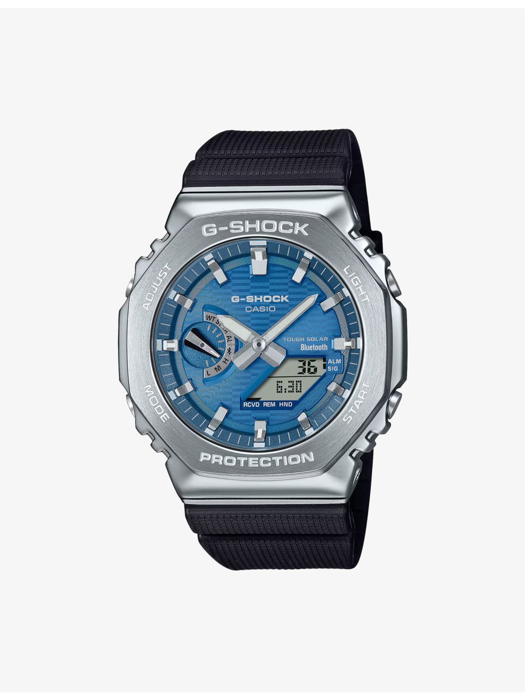 Casio G-SHOCK GBM-2100A-2BER blue dial quartz watch - British product