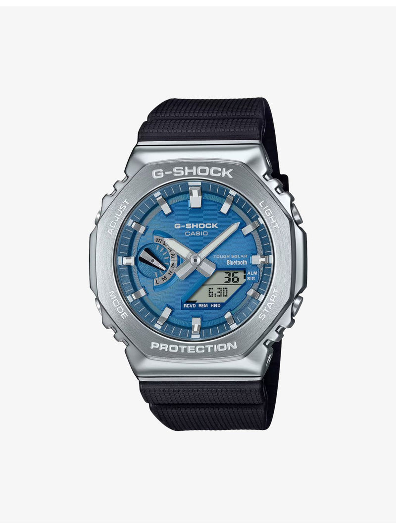 Casio G-SHOCK GBM-2100A-2BER blue dial quartz watch - British product