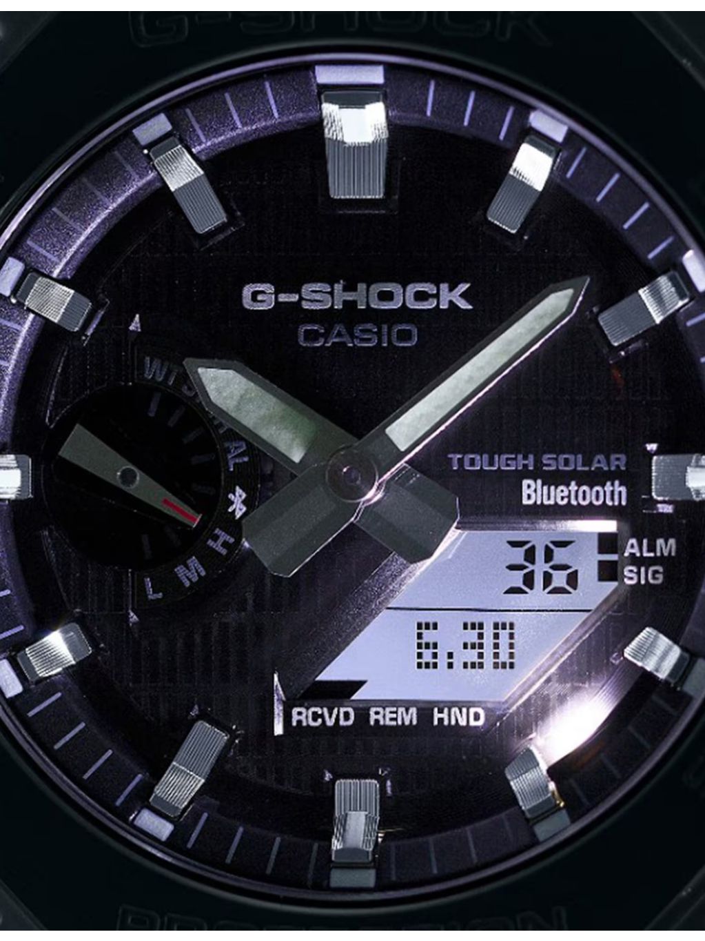Casio G-SHOCK GBM-2100A-2BER blue dial quartz watch - British product