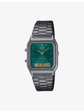 Casio AQ-230EGG-3AEF quartz watch with stainless steel strap - British product