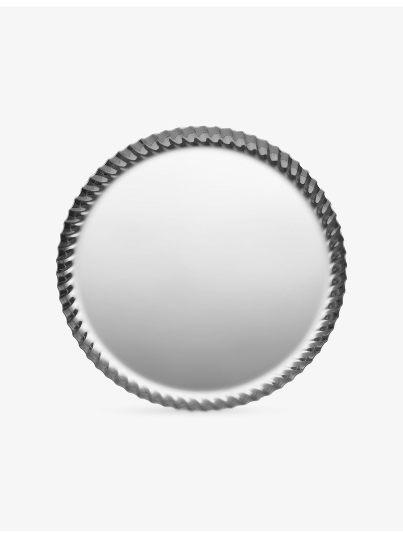 Alessi Pleats small round stainless steel tray 23cm - British product