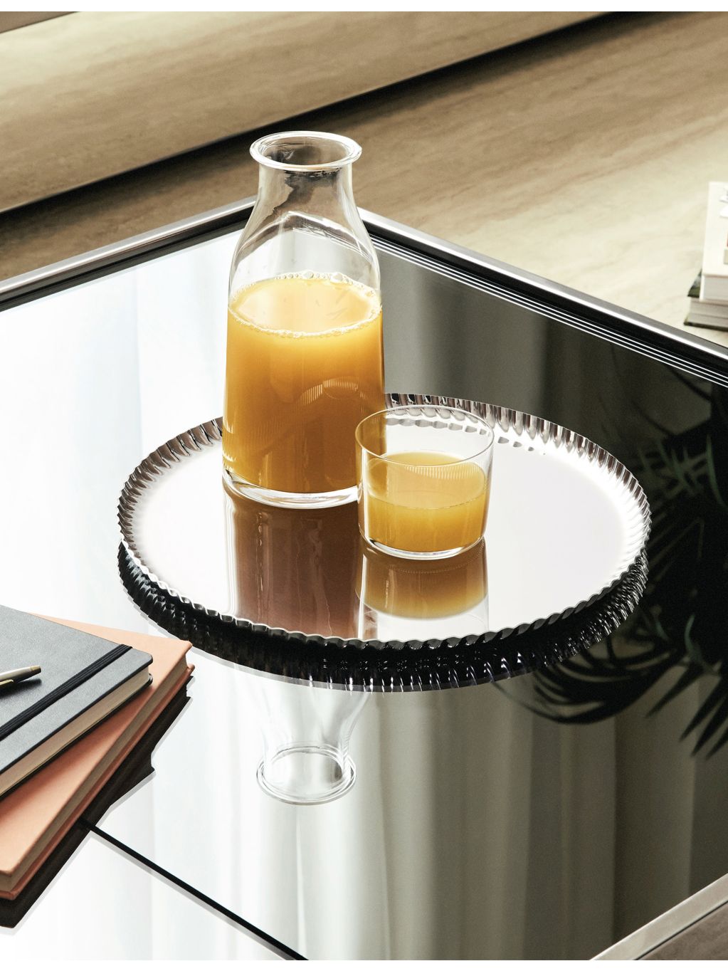 Alessi Pleats large stainless steel tray 31cm, UK version