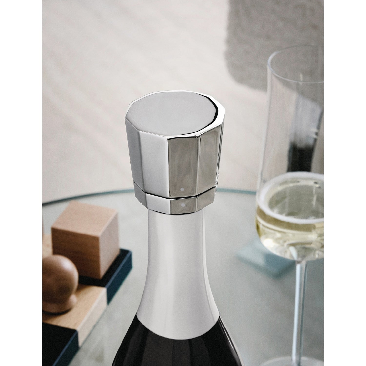 Alessi Eugenia stainless steel wine stopper, UK version