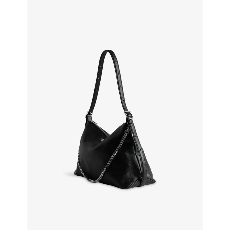 Zadig&Voltaire Jim leather shoulder bag with chain strap - British product