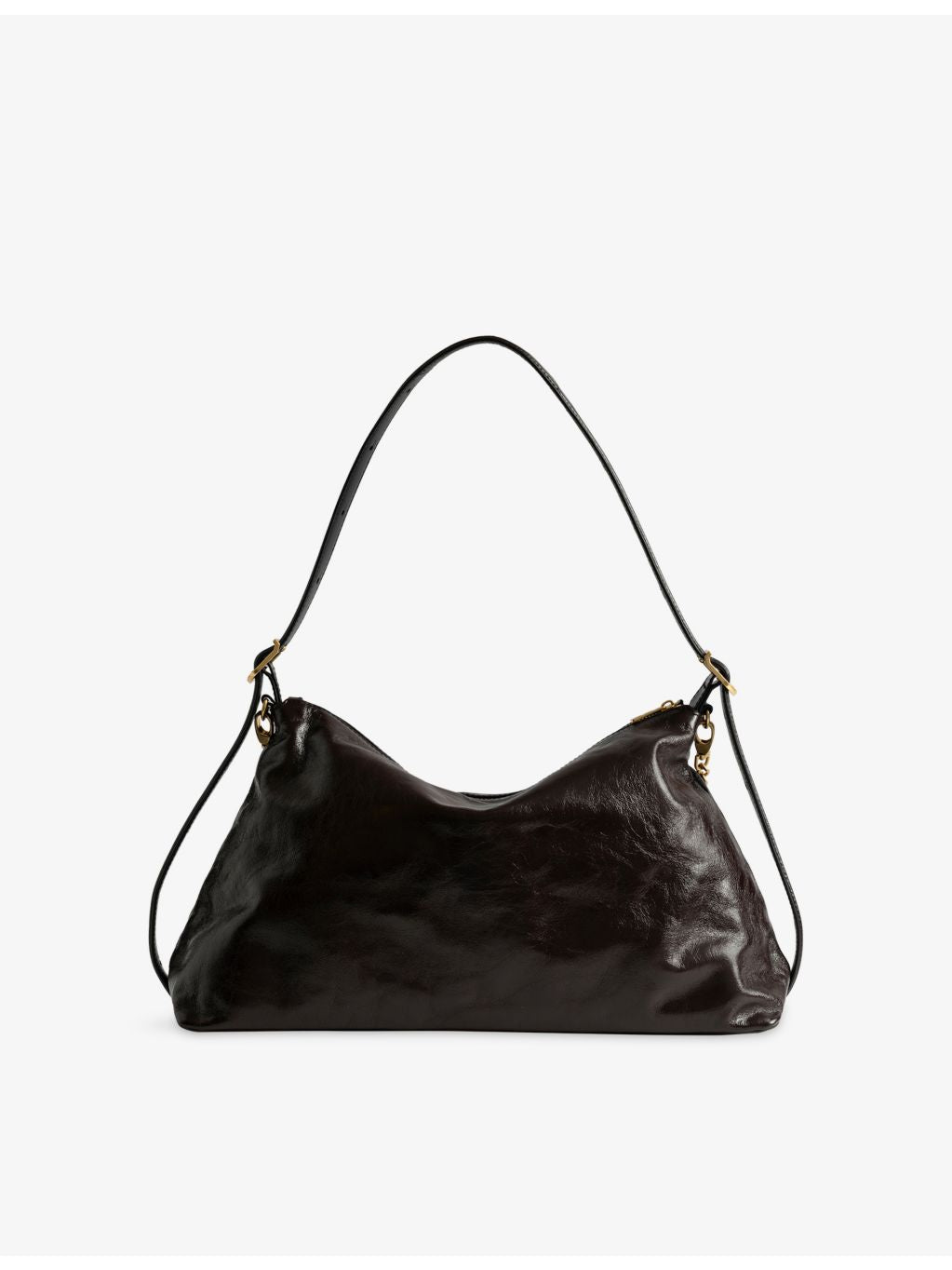Zadig Voltaire Jim leather shoulder bag with vintage finish - British product