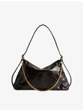 Zadig Voltaire Jim leather shoulder bag with vintage finish - British product