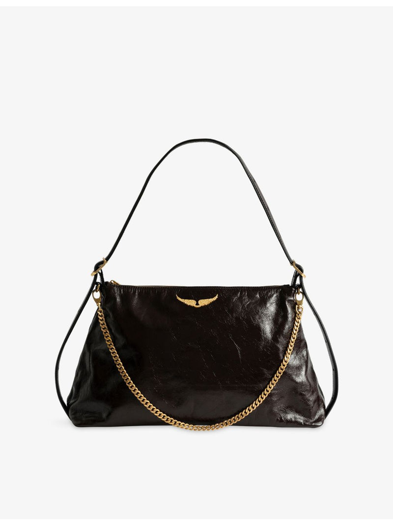 Zadig Voltaire Jim leather shoulder bag with vintage finish - British product