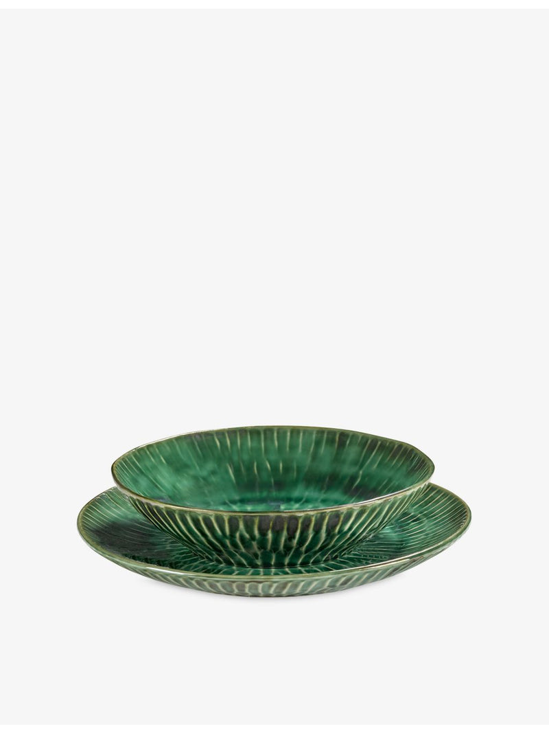 Serax stoneware serving plate Verde Lanza 22cm, UK version