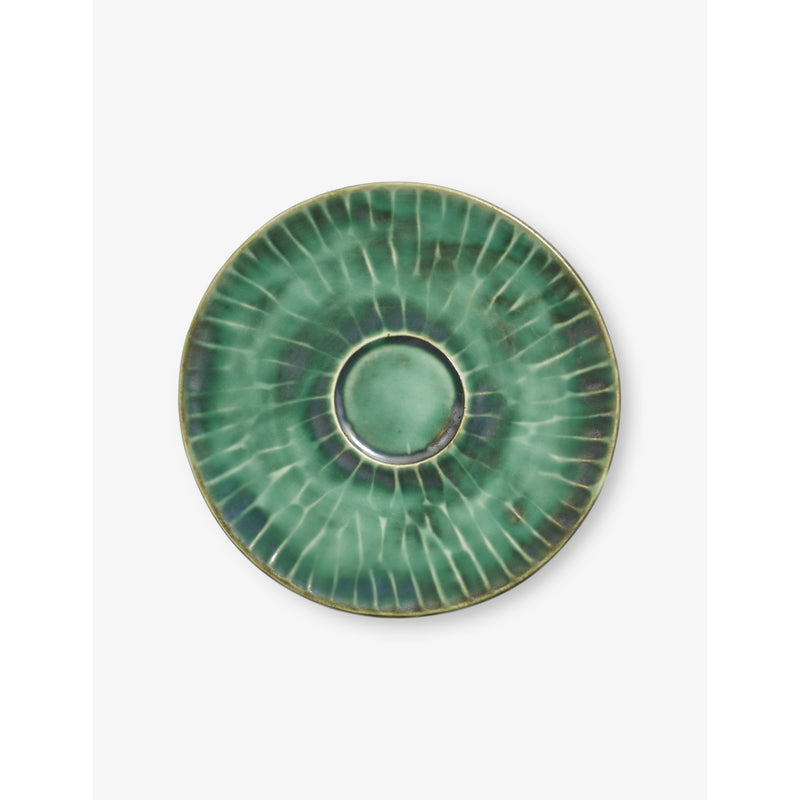 Serax Lanza stoneware cappuccino saucer, imported from the UK
