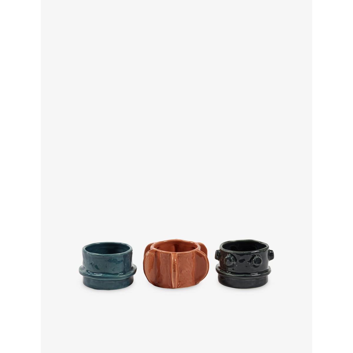 Serax Molly stoneware tealight holders set of three, imported from the UK