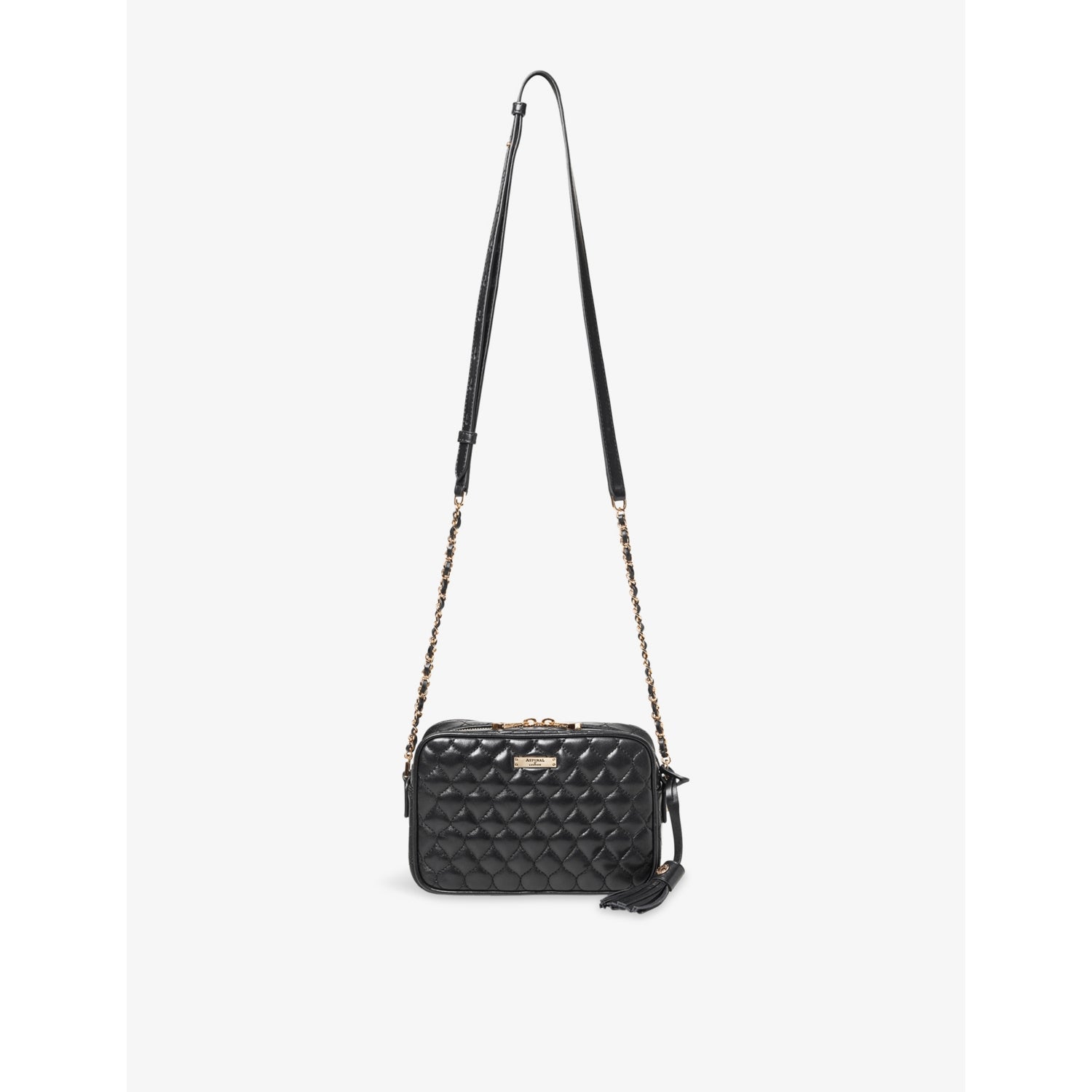 Aspinal of London Alice quilted leather cross-body bag, imported from the UK