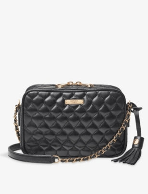 Aspinal of London Alice quilted leather cross-body bag, imported from the UK