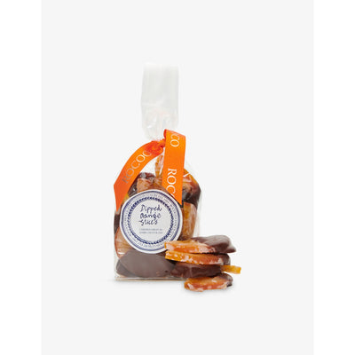 selfridges Rococo Dark Chocolate Dipped Orange Slices 150g- Buy online at McGrocer