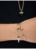 Piaget 18ct rose gold malachite bangle - British product