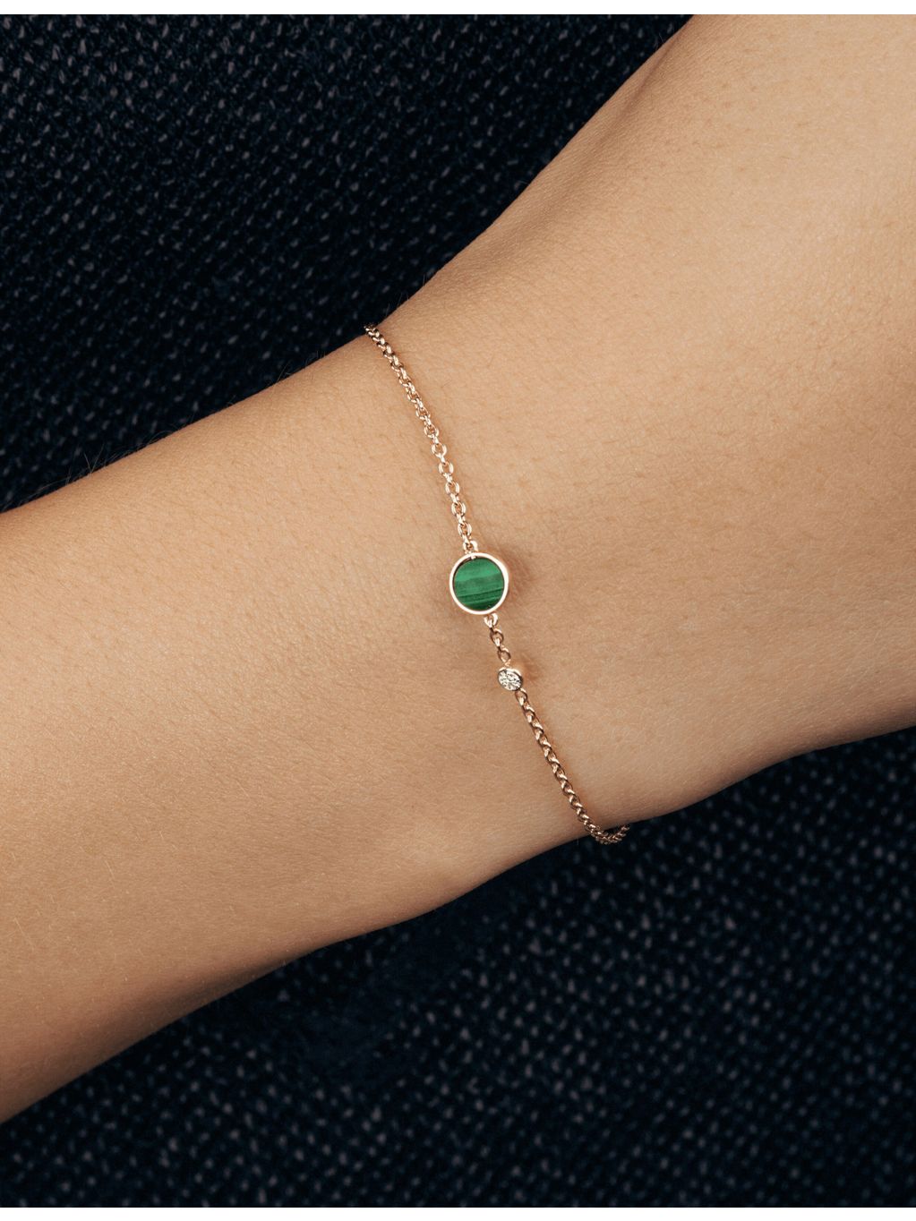 Piaget Possession malachite diamond bracelet 18ct rose gold, imported from the UK