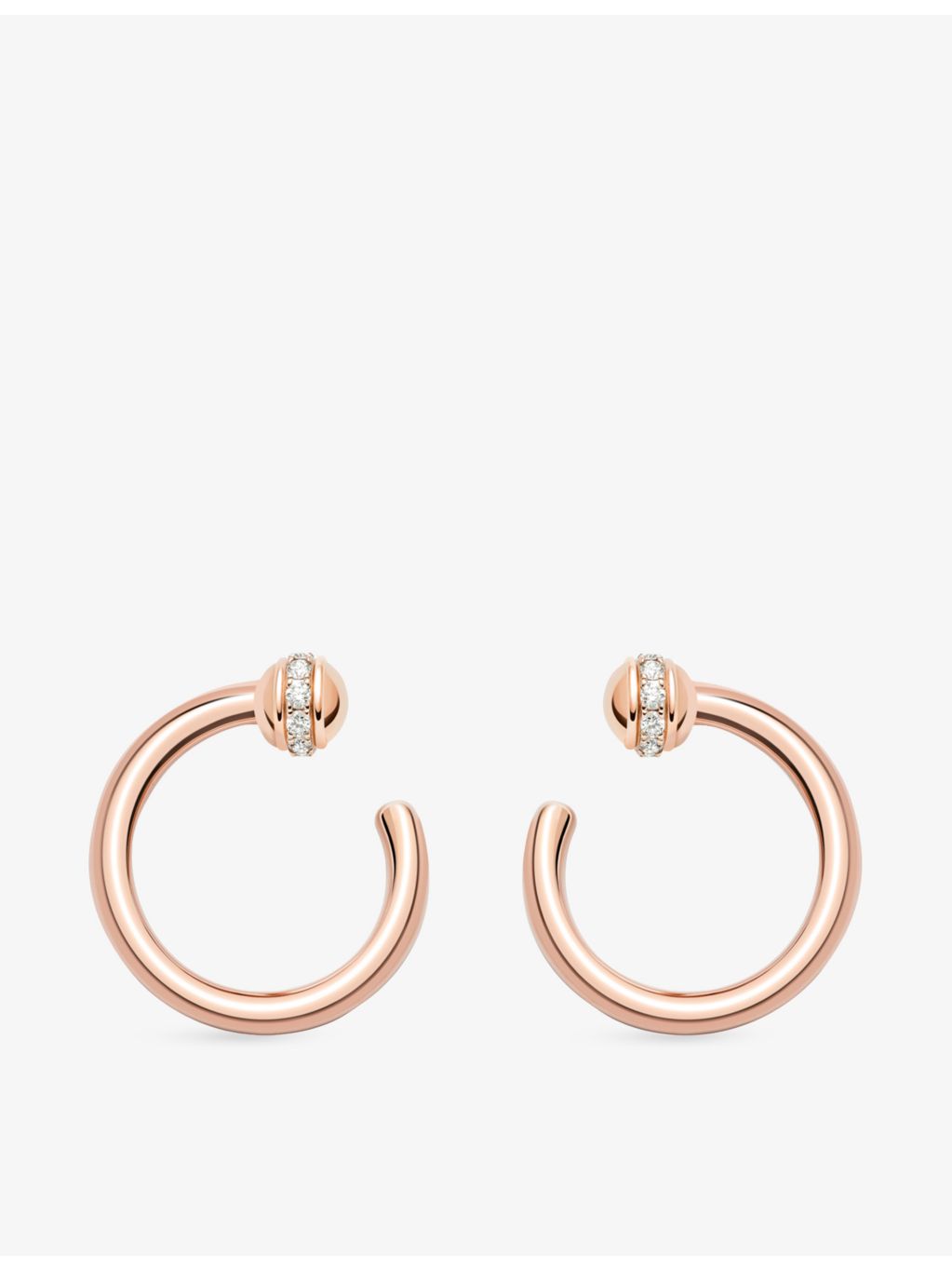 Piaget hoop earrings 18ct rose gold 0.2ct diamond - British product