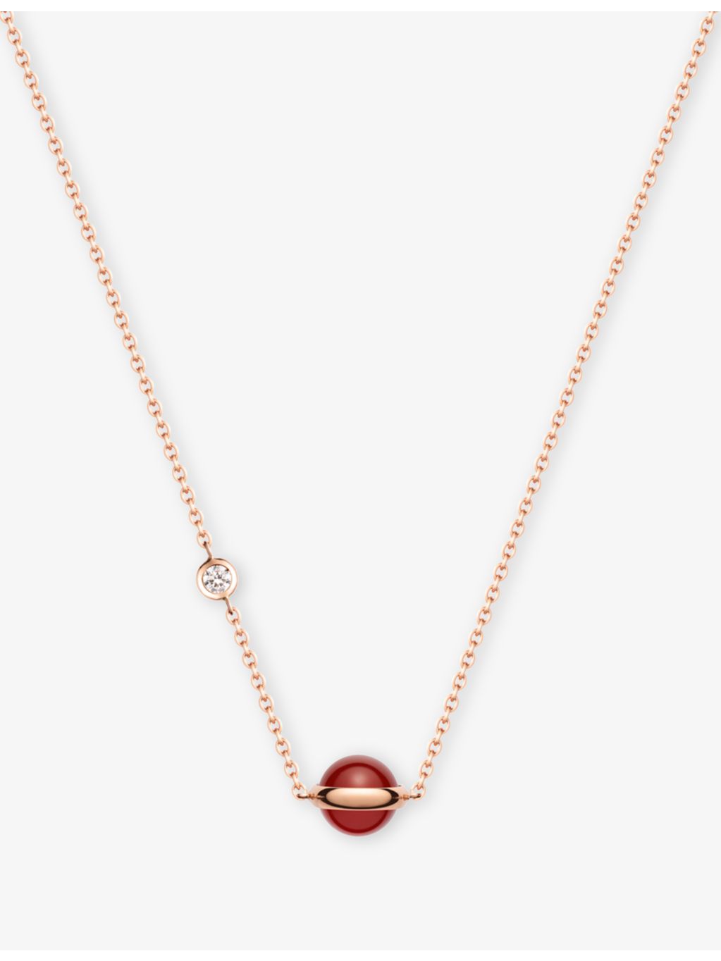 Piaget Possession rose-gold carnelian diamond necklace, imported from the UK