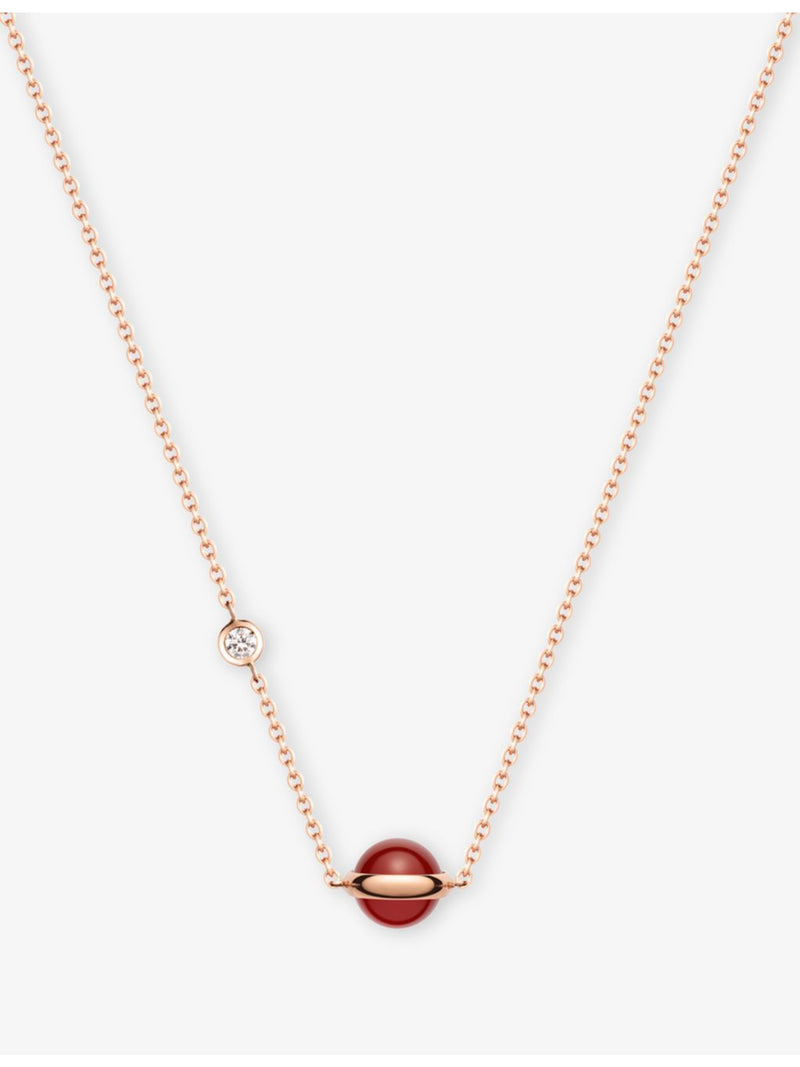 Piaget Possession rose-gold carnelian diamond necklace, imported from the UK