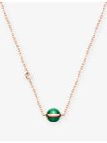 Piaget Possession necklace 18ct rose-gold malachite diamond 39-42cm, UK version