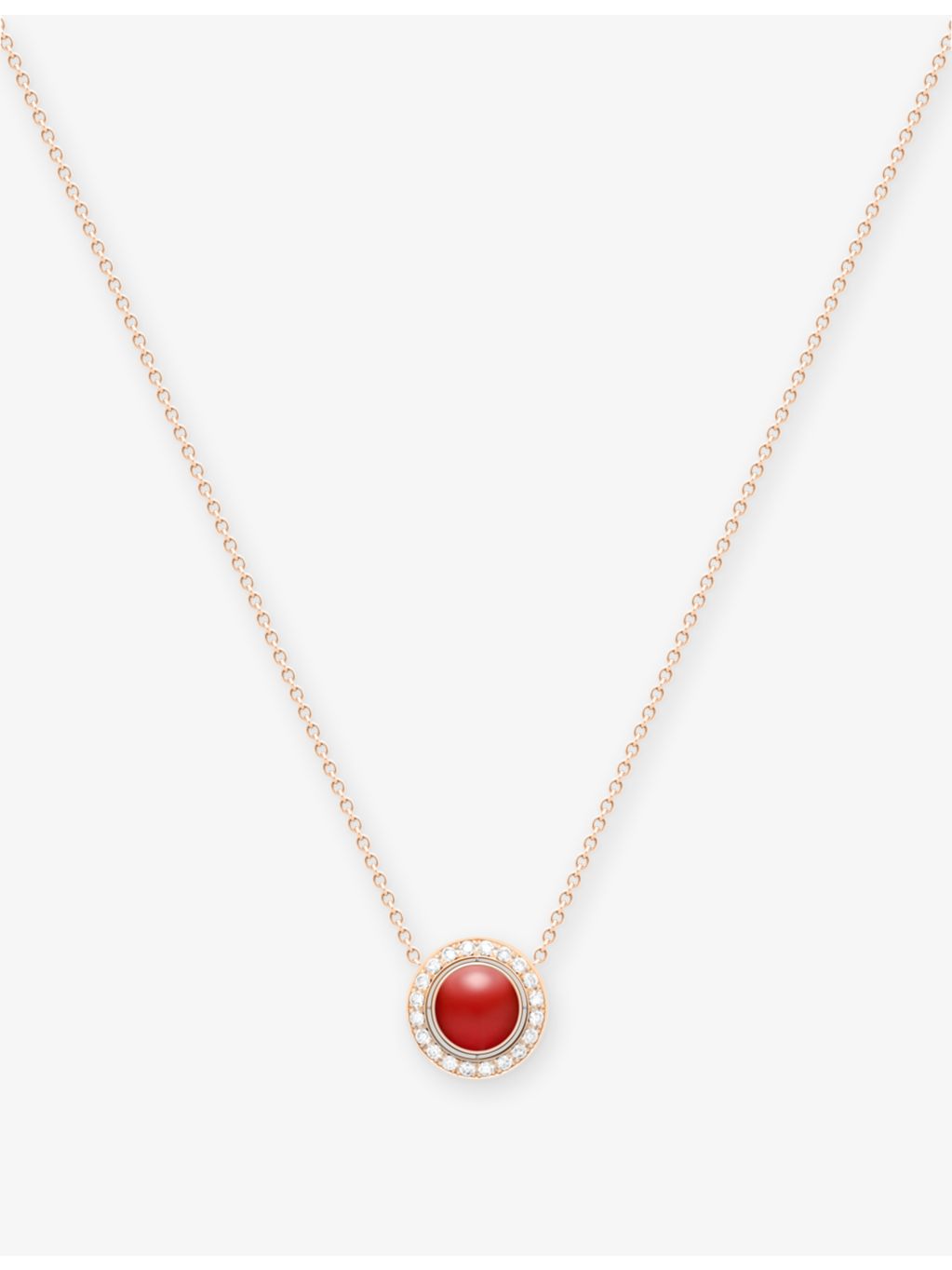 Piaget Possession rose gold carnelian diamond pendant necklace (British brand)