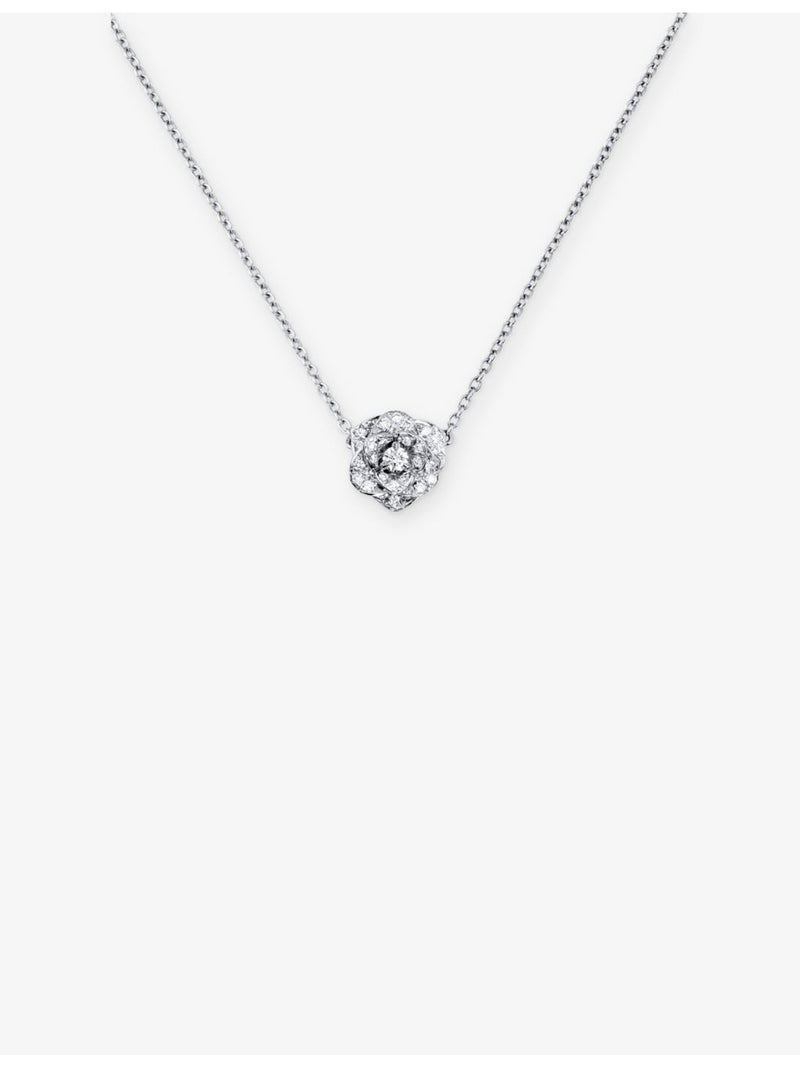 Piaget Rose 18ct white gold diamond pendant necklace, UK version