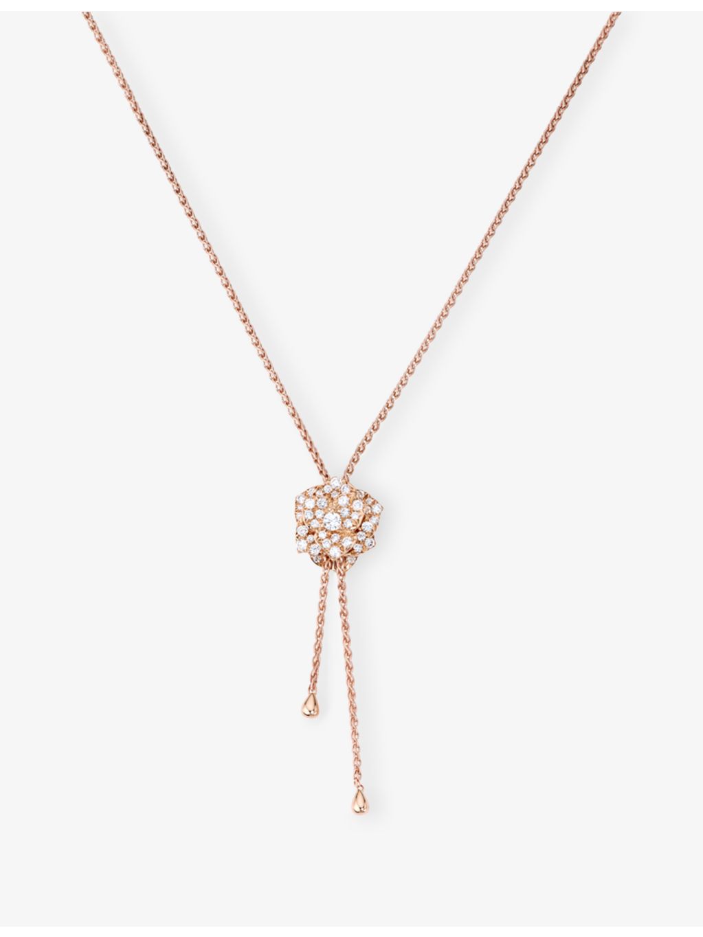 Piaget diamond pendant necklace in 18ct rose gold, 0.72ct, UK version