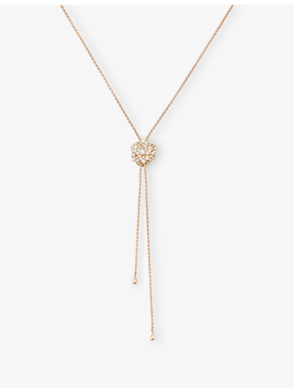 Piaget diamond pendant necklace in 18ct rose gold, 0.72ct, UK version