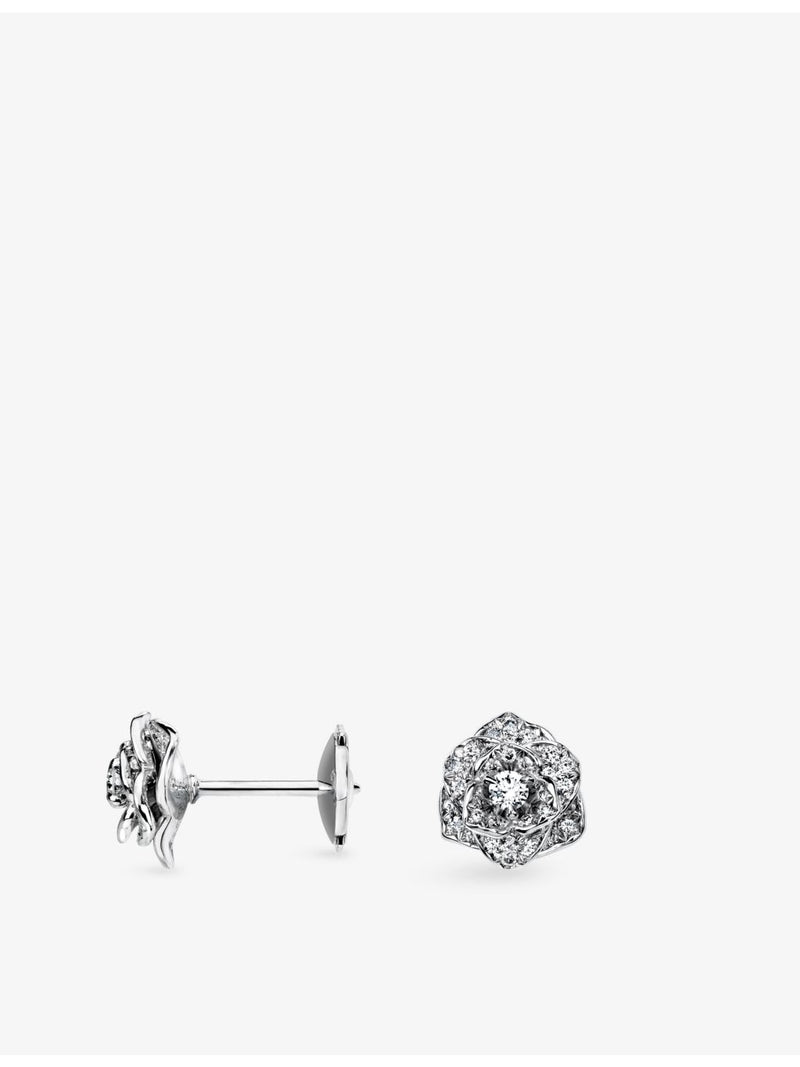 Piaget Rose diamond stud earrings 0.45ct, imported from the UK