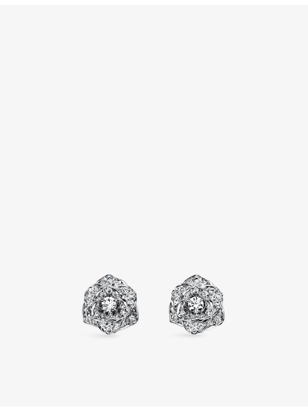 Piaget Rose diamond stud earrings 0.45ct, imported from the UK
