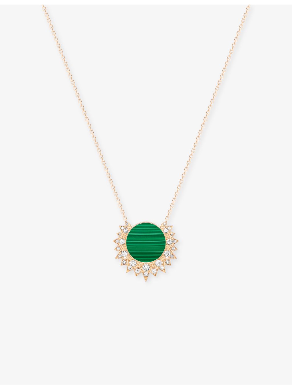 Piaget Sunlight pendant, 18ct white gold malachite diamond (British brand)