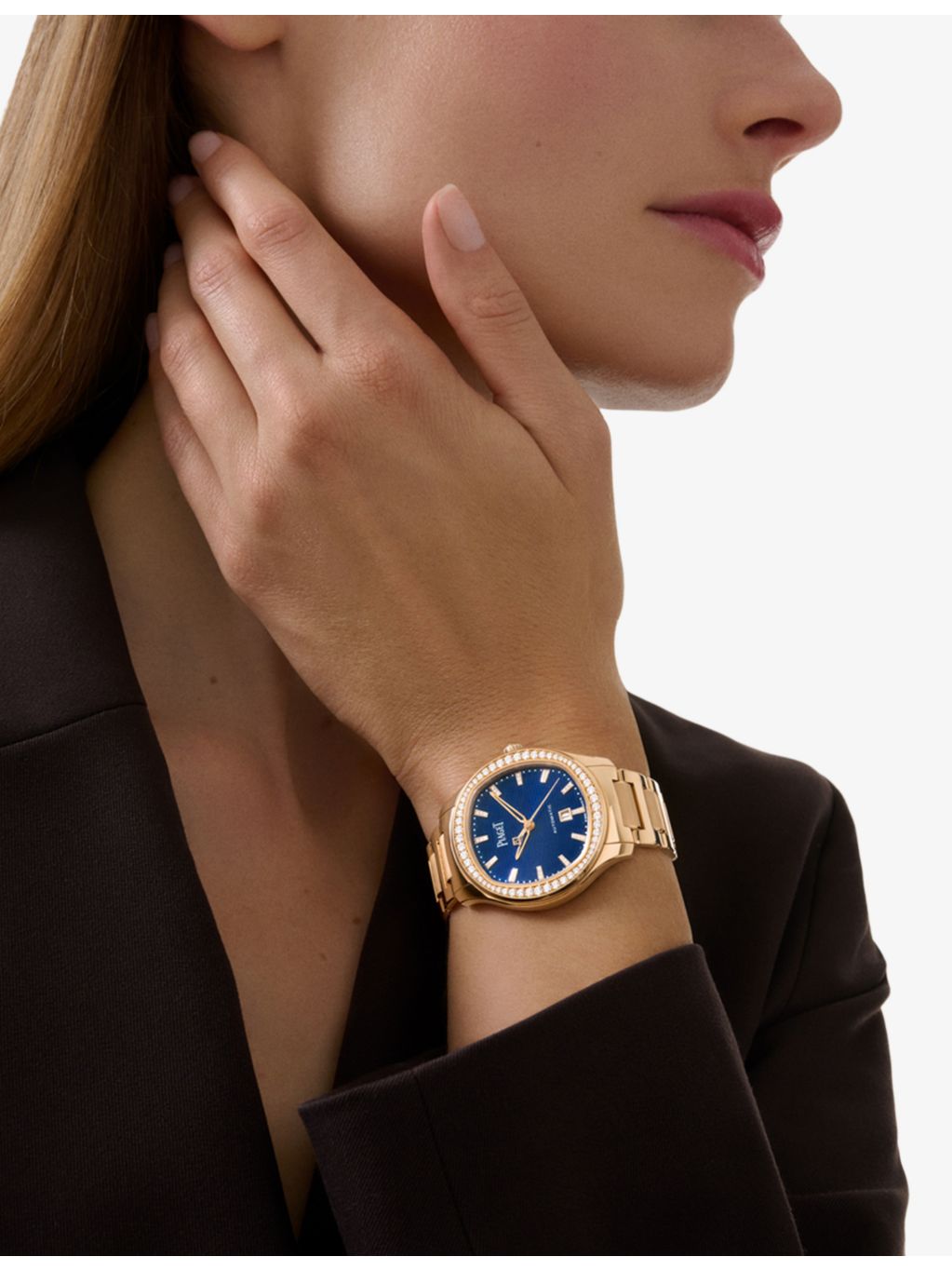 Piaget rose-gold and diamond watch 36mm (British brand)