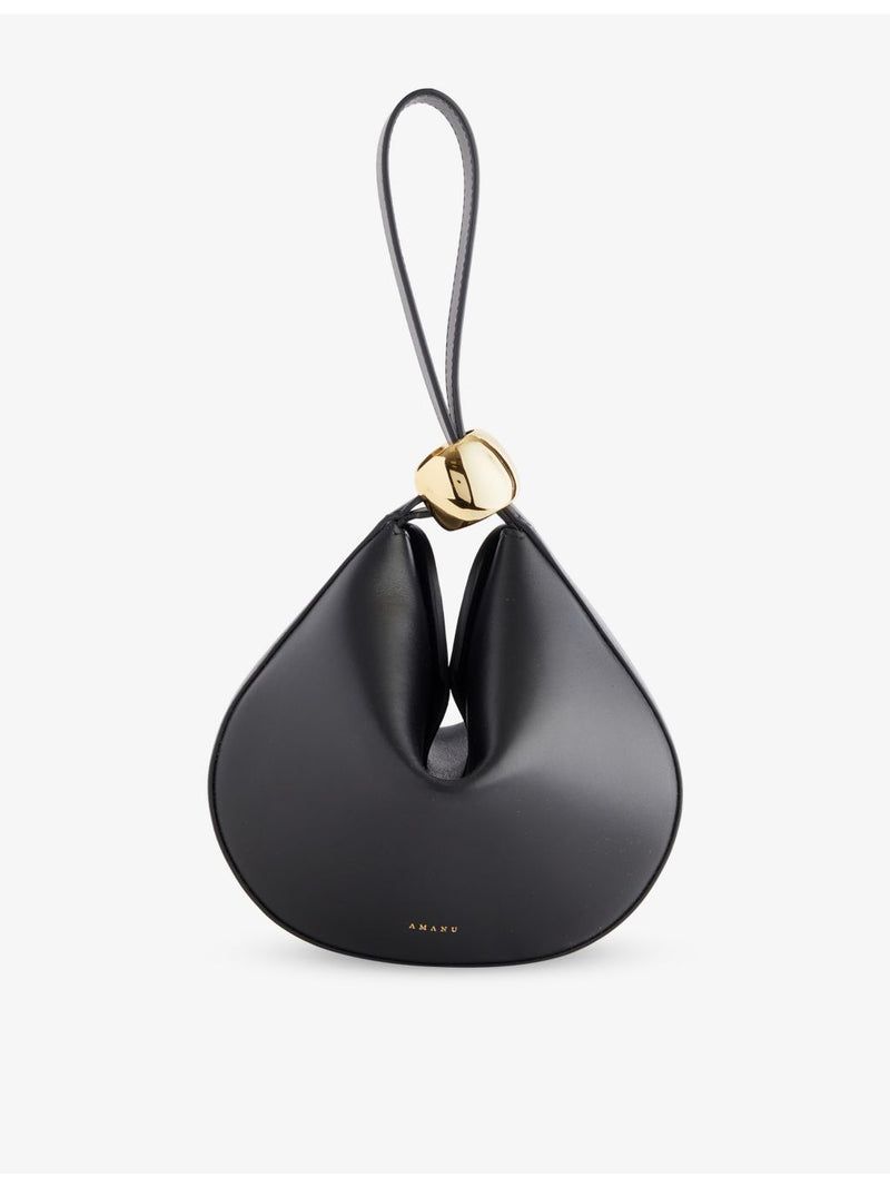 AMANU Zambia leather pouchette with suede finish - British product