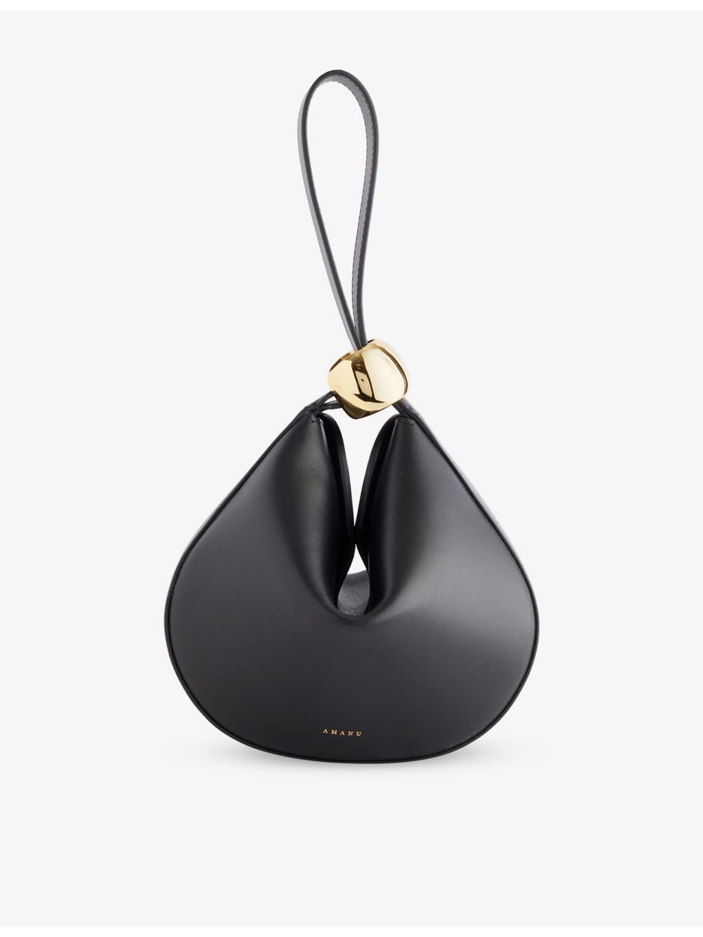 AMANU Zambia leather pouchette with suede finish - British product