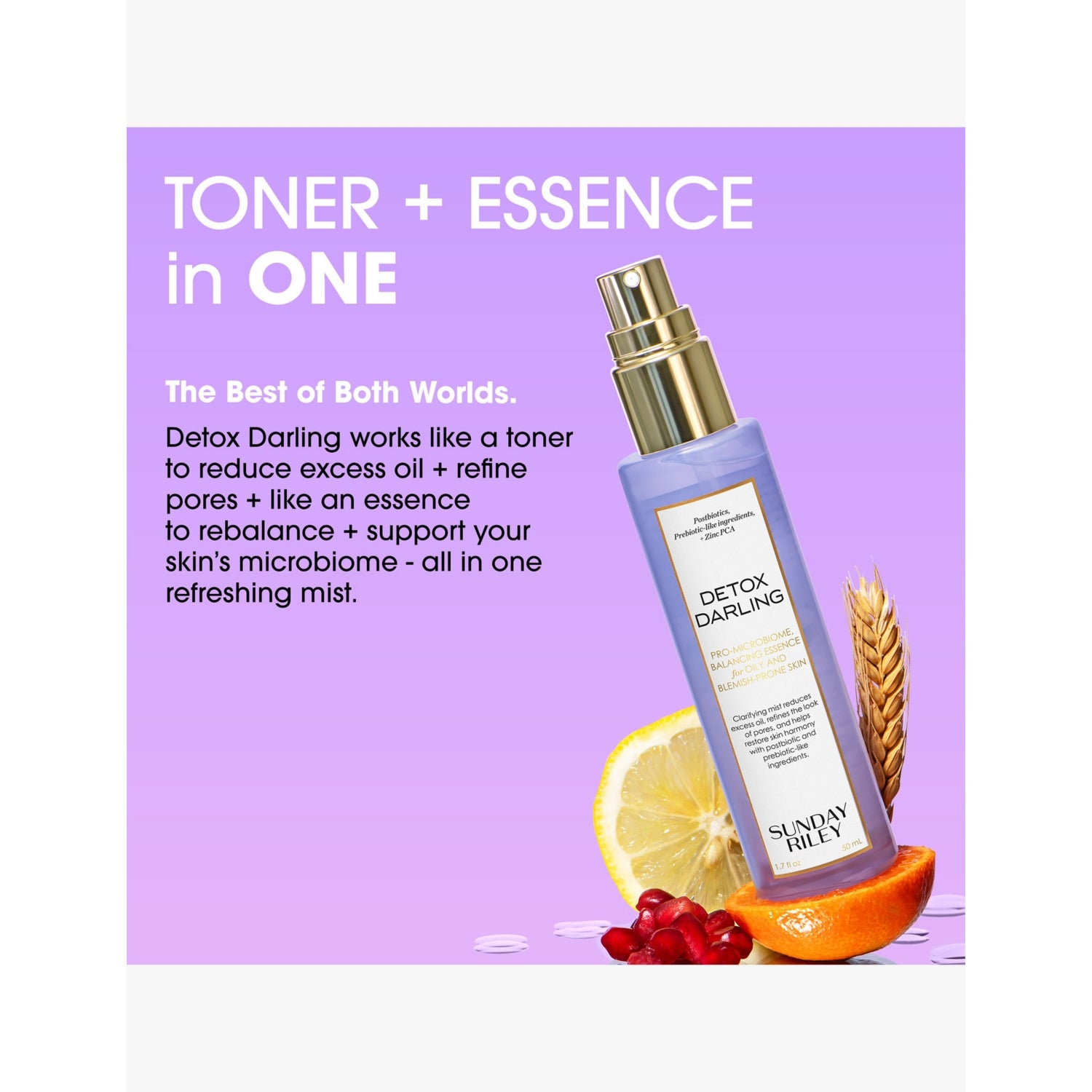 Sunday Riley Detox Darling balancing toner 50ml, UK version