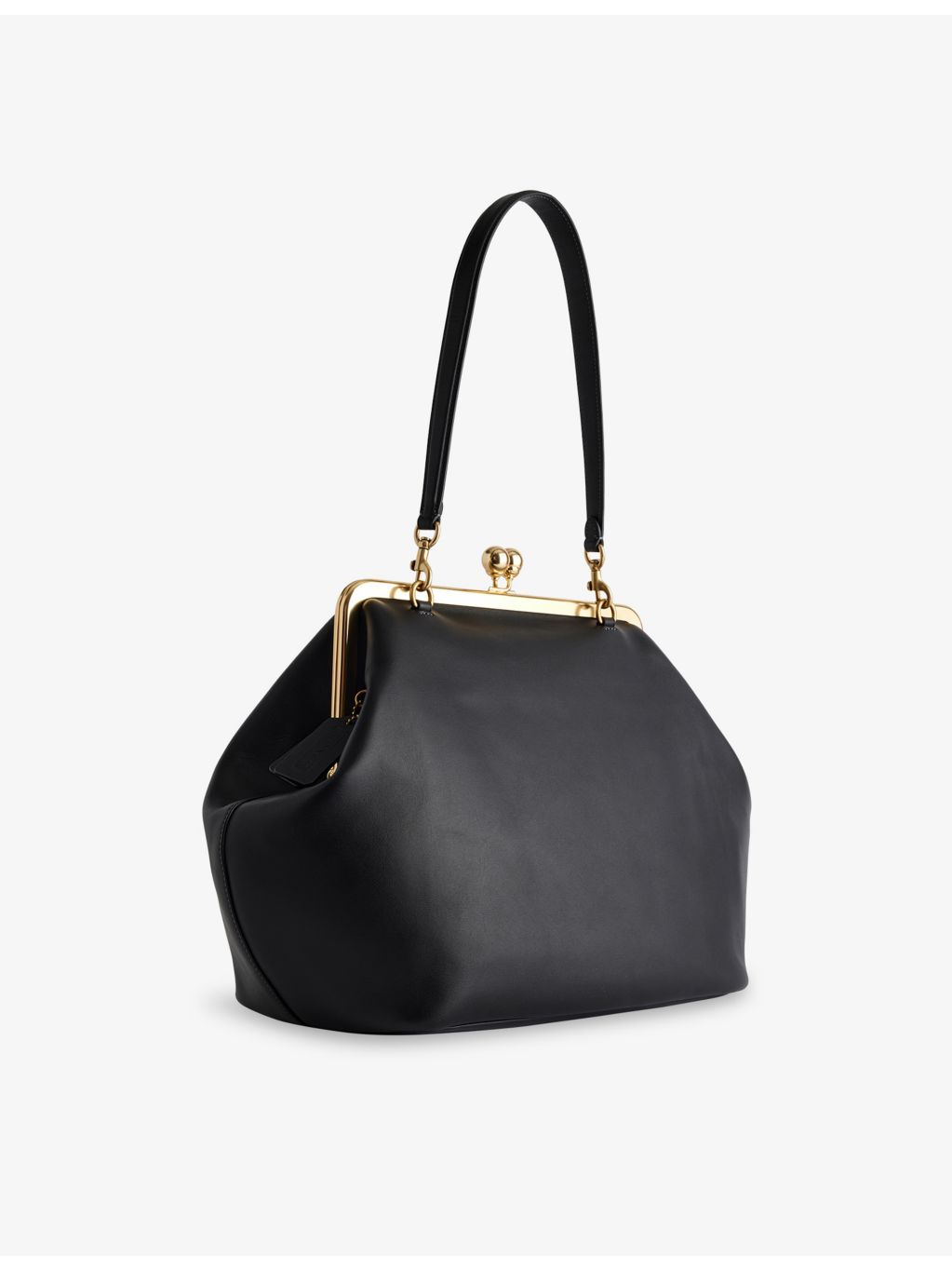 Coach kisslock leather shoulder bag large, UK version