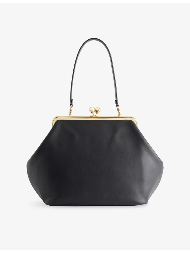 Coach kisslock leather shoulder bag large, UK version