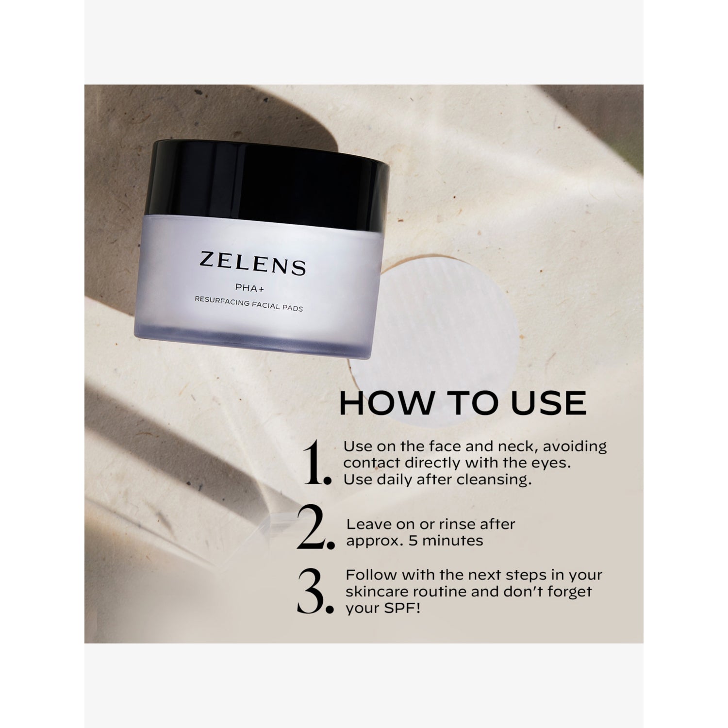 Zelens PHA+ Resurfacing Facial Pads 50 pads, imported from the UK