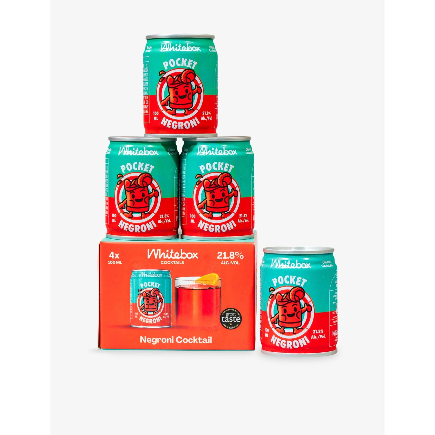 Whitebox Cocktails Pocket Negroni 4 x 100ml - British product