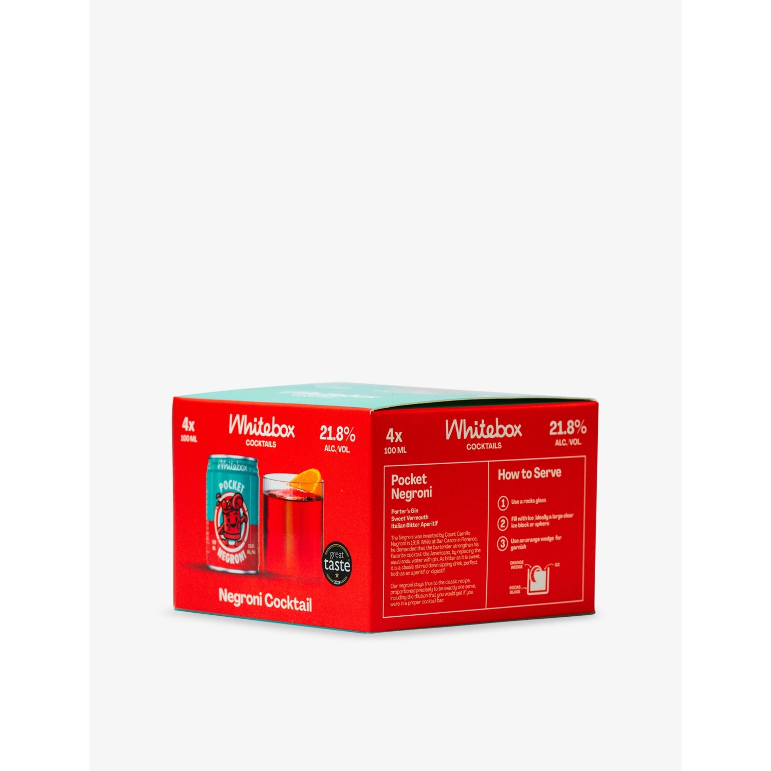 Whitebox Cocktails Pocket Negroni 4 x 100ml - British product