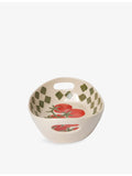 Damson Madder ceramic serving bowl with tomato print, UK version